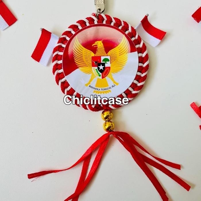 (Allthebest) Dekorasi 17 agustus/gantungan mobil 17 agustus/dekorasi kemerdekaan HUT RI/dekorasi