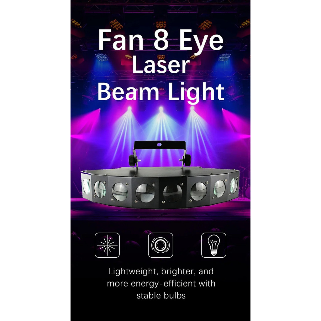 Lampu Sorot LED Laser Beam Disco RGBW Dynamic DMX512