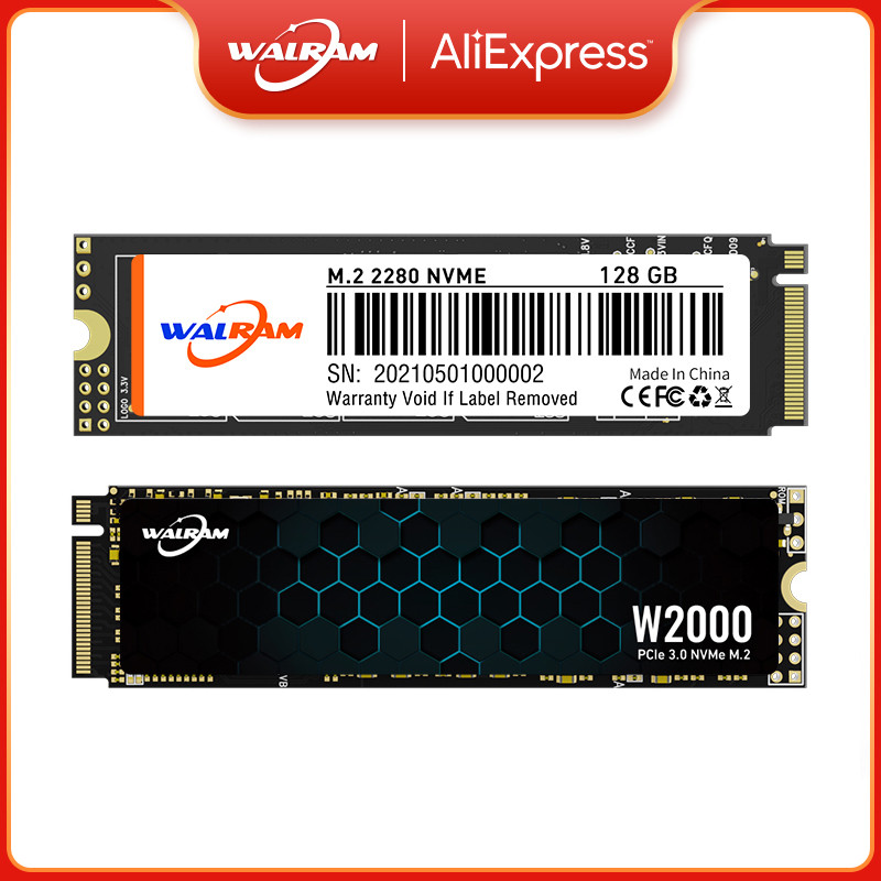 Walram SSD m2 NVME 128GB 256GB 512GB 1TB 2TB Solid State Drive M.2 NMVE PCIE3.0 PCIE4.0 2280 Interna