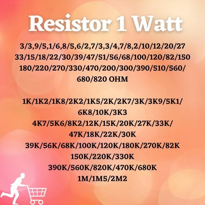 (Allthebest) Resistor 1w 3 Ohm ~ 10M 500bj