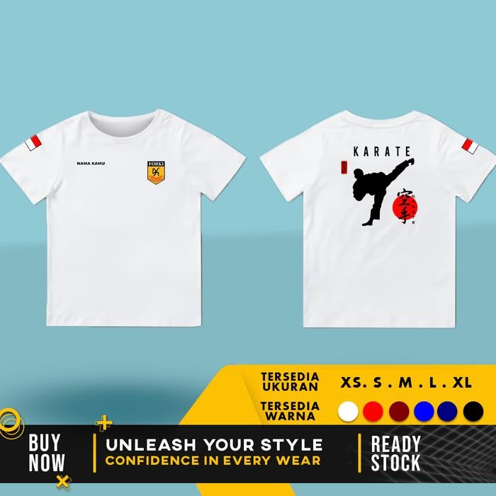 DISKON KAOS BAJU KARATE CLUB ANAK BISA REQUEST A Fashion READY STOCK