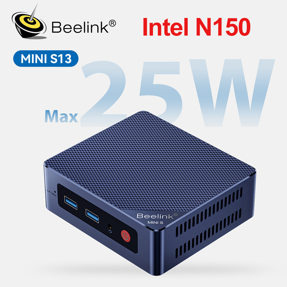 2024 Beelink Mini S13 Intel Processor Twin Lake-N150 Mini PC 16G 500G 3200Mhz DDR4 SATA3 SSD Desktop