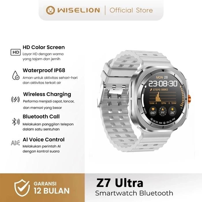 WISELION Smartwatch Z7 Ultra Outdoor Smartwatch - IP68 Waterproof - Sport & Health Monitoring - BT