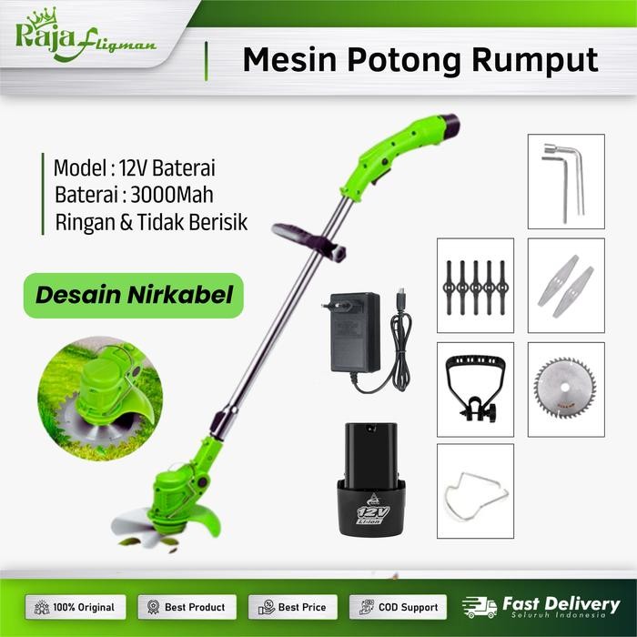 Fligman-Mesin Potong Rumput Battery 12V Mesin Pemotong Rumput Portable New