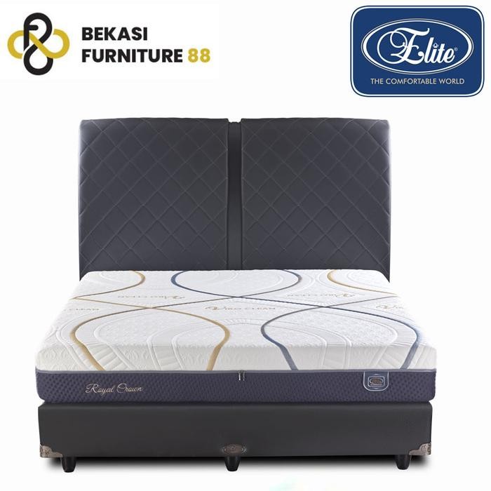 Full Set Kasur Springbed Elite Royal Crown New Edition
