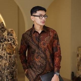 Batik Ayman - WAR LENGAN PANJANG Kemeja Batik Pria Katun Premium