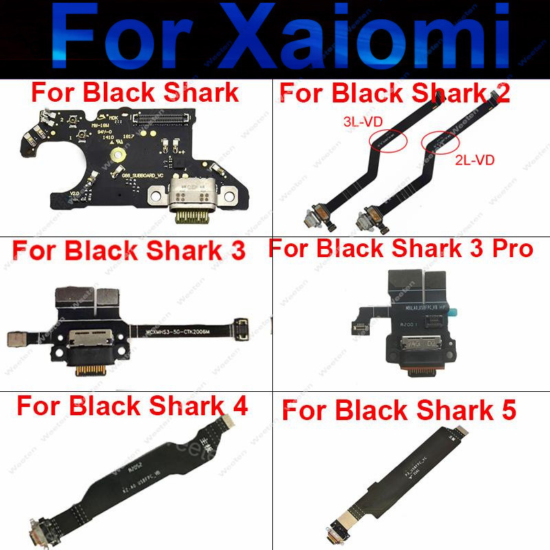 USB Charge Board Port For Xiaomi Black Shark 2 3 4 5 Pro USB Charging Port Dock Charger Plug Connect