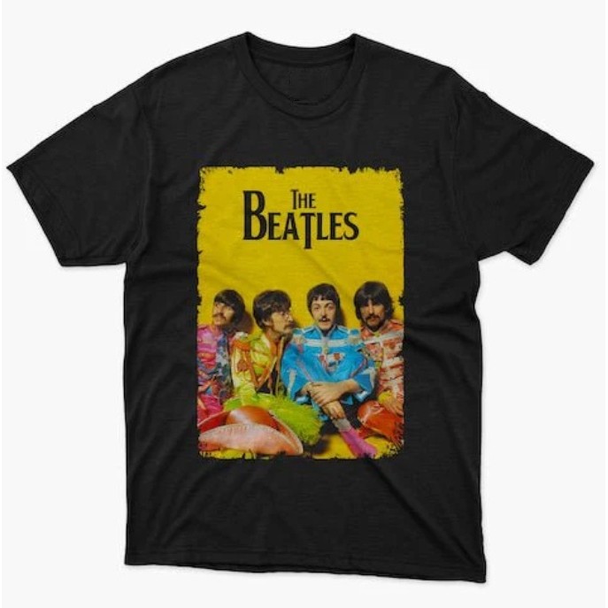 Kaos The Beatles Sersan Pepper Unisex Pria Wanita