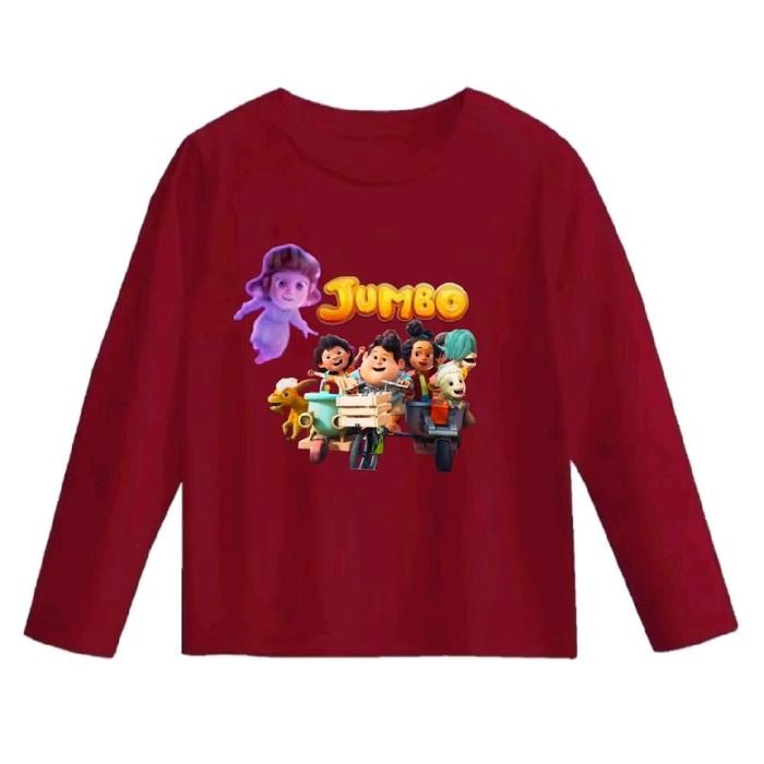 New Baju Kaos Lengan Panjang Anak Remaja Dan Dewasa Motif Jumbo Ready