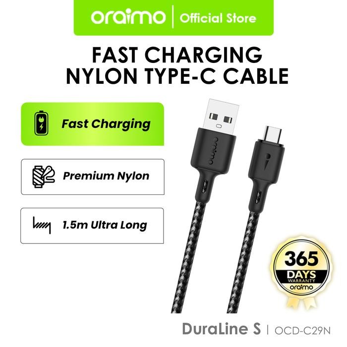 (Allthebest) Oraimo Data Cable Fast Charging 5V 2.1A Kabel 1.5M OCD-C29N/M29N