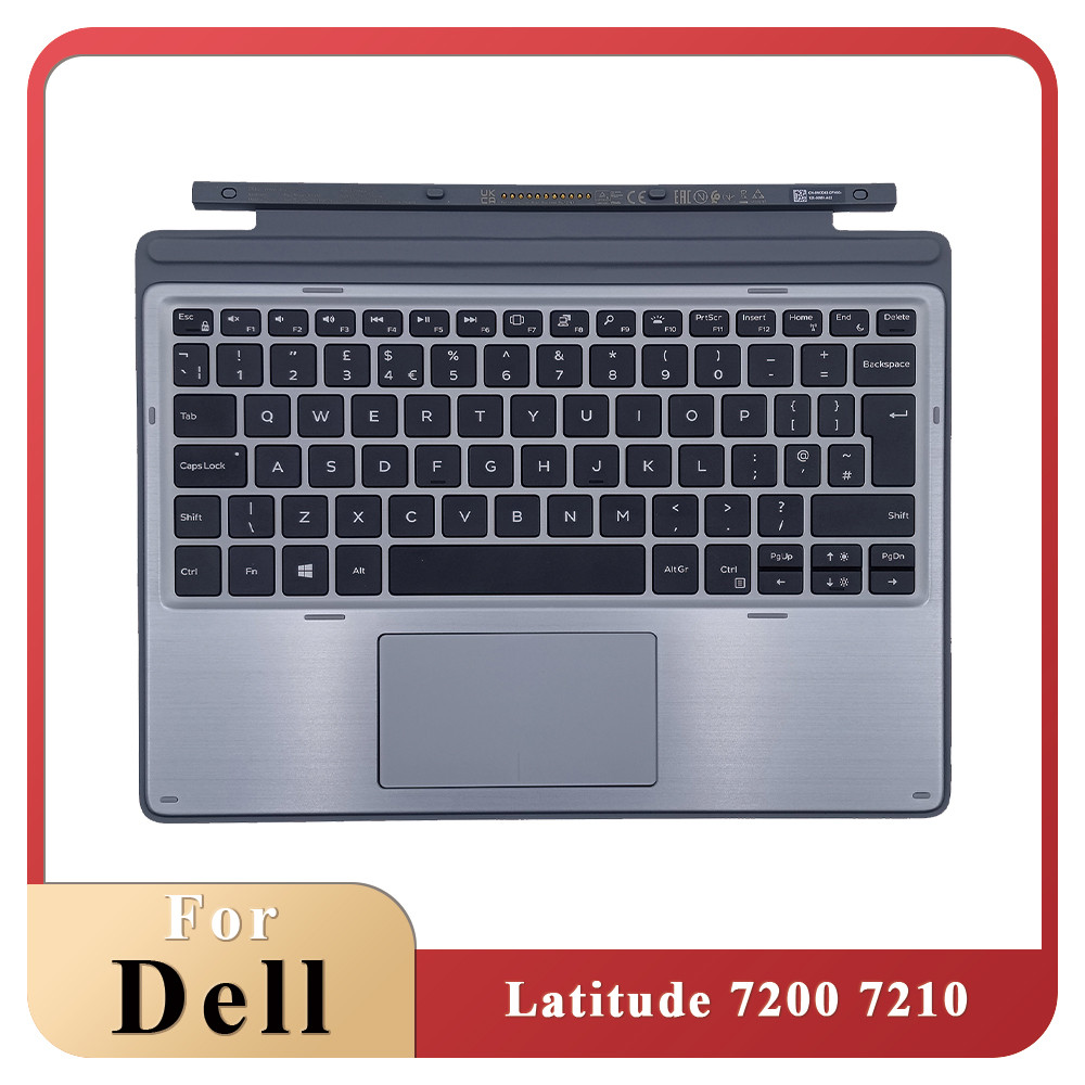 New UK Keyboard For Dell Latitude 7200 7210 2in1 Tablet Keyboard Base Original 0NCD42