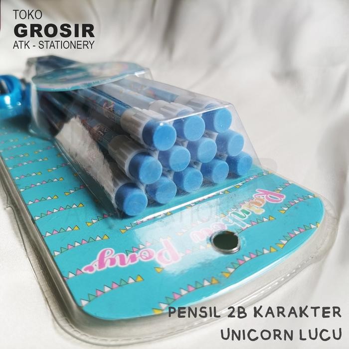 

PENSIL TULIS / PENSIL 2B UNICORN + RAUTAN + STIP H-3038 1 SET ISI 12 BIJI