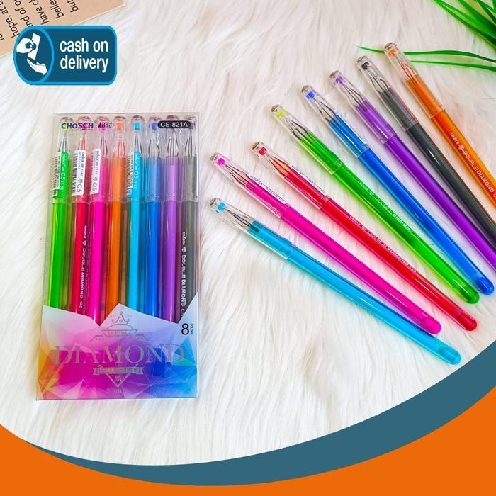 

PEN MARBLE DIAMOND 1 SET ISI 8 WARNA CS821A NEUTRAL COLOR PULPEN COLORING PENA UNIK LUCU ALAT TULIS