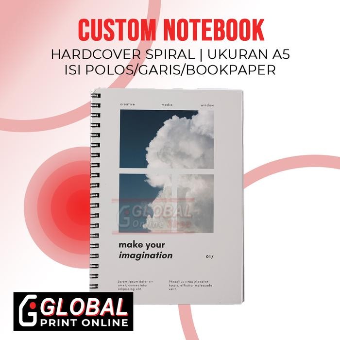 

NOTEBOOK CUSTOM HARDCOVER SPIRAL ISI POLOS 100LBR