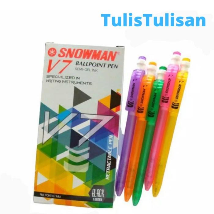 

Pena / Ballpoint / Pulpen Snowman V7