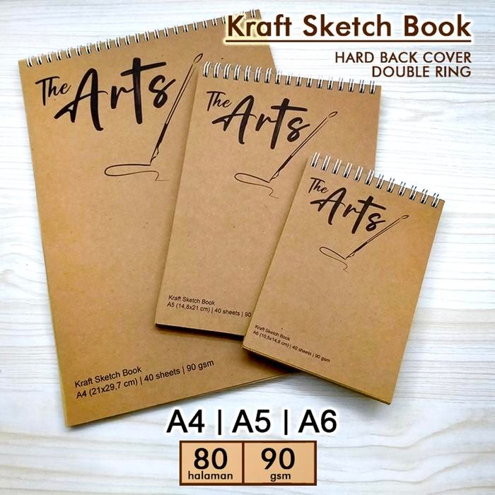 

The Arts Sketchbook Coklat Kraft Hard Cover Sketch Pad Buku Gambar Sketsa Vintage Esthetic