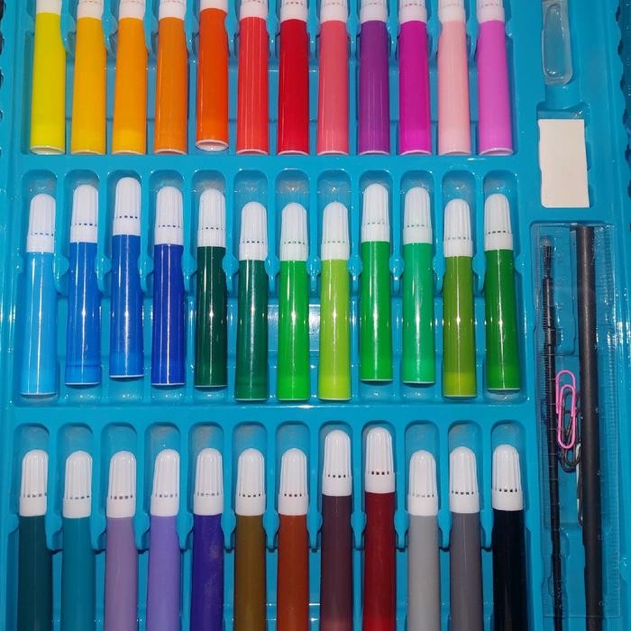

ALAT GAMBAR ANAK ART CRAYON 1 SET 150 PCS Biru Pink Brush Stationery Pencil Markers