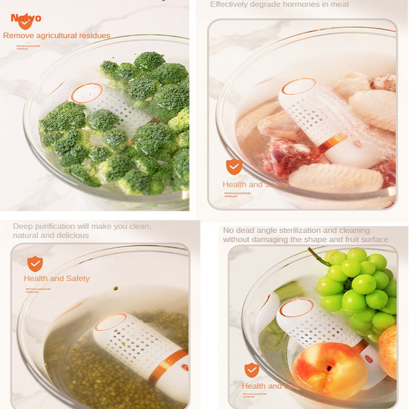 Waterproof Wireless Vegetable Washing Machine Mini Vegetable Cleaner Capsule Fruits And Vegetable Pu