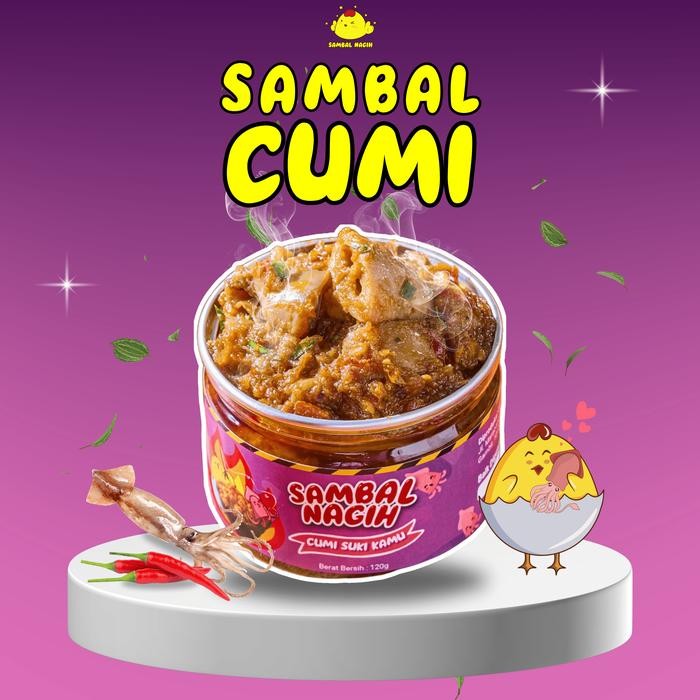 

DISKON Sambal Nagih - Sambal Cumi Asin Potong Bulat READY STOCK