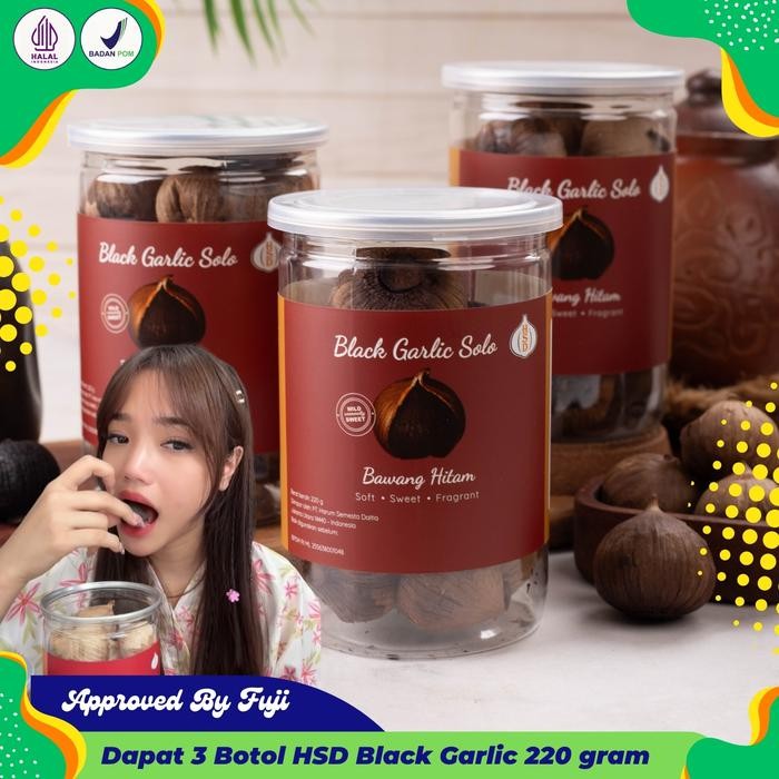 

ASLI 3 BOTOL Black Garlic Solo ( Bawang Hitam Tunggal) 220 Gr READY STOCK