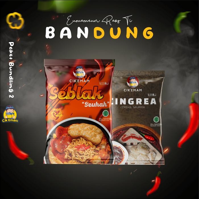 

New CIKEMAM - CINGREA & SEBLAK SEUHAH - PAKET BUNDLING NEW PRODUCT - PEDAS HALAL Food Mie Instan