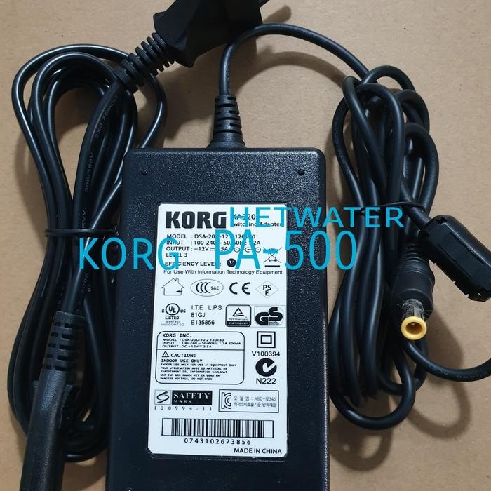Terlaris New Adaptor Keyboard Korg Pa-500 Korg R3 Korg X50 Korg Krome 61Key Ka