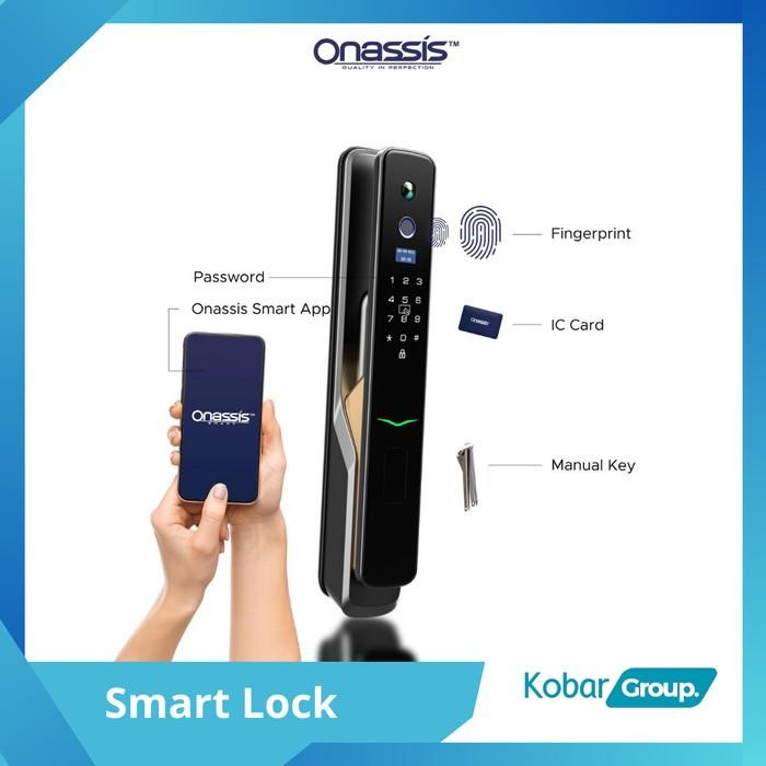 KUNCI PINTU DIGITAL/ SMART LOCK ONASSIS K10 PRO - FINGERPRINT-KAMERA