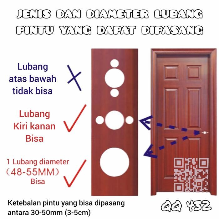 KUNCI HANDLE PINTU KAMAR MANDI PVC BAJA KAYU MODEL GAGANG GAYA EROPA