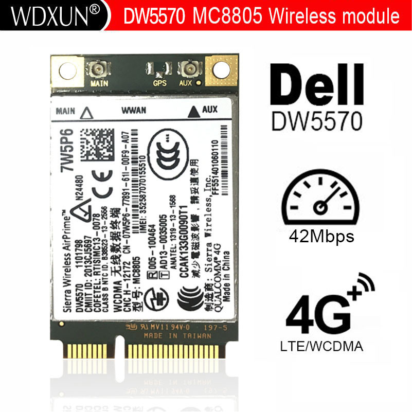 DW5570 7W5P6 Sierra MC8805 HSPA+ WWAN Broadband Mobile WWAN Network Card 3G for DELL E5440 E6440