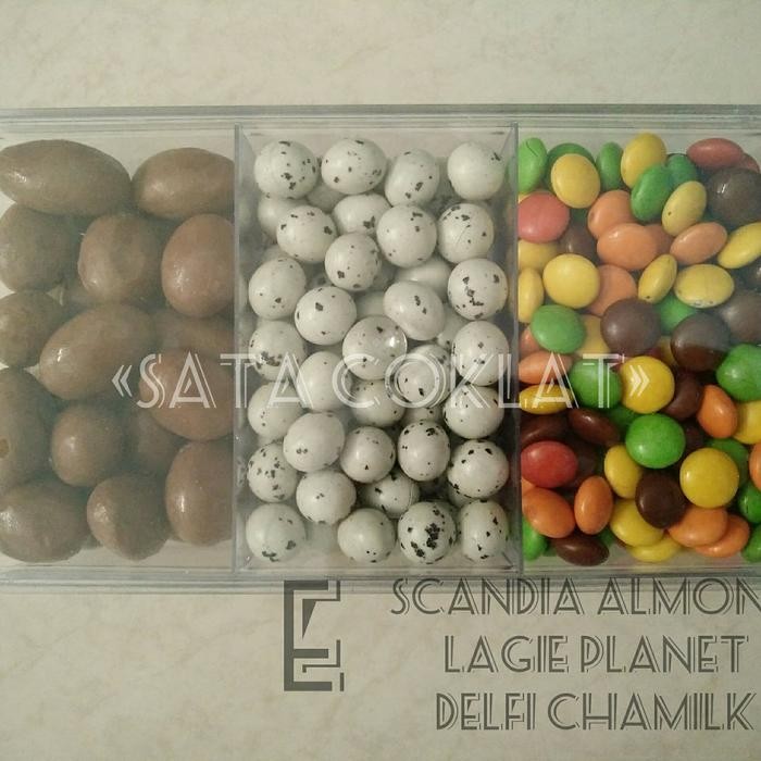 

parcel coklat toples sekat 3 mix E murah
