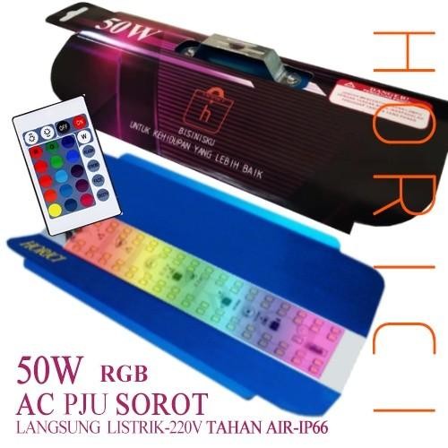 Expert Lampu sorot LED 50watt RGB warna warni + remot