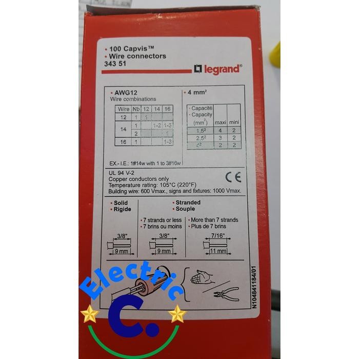 LASDOP LEGRAND / 034351 / LASDOP 4MM KUNING / LASDOP KUNING / LASDOP 4