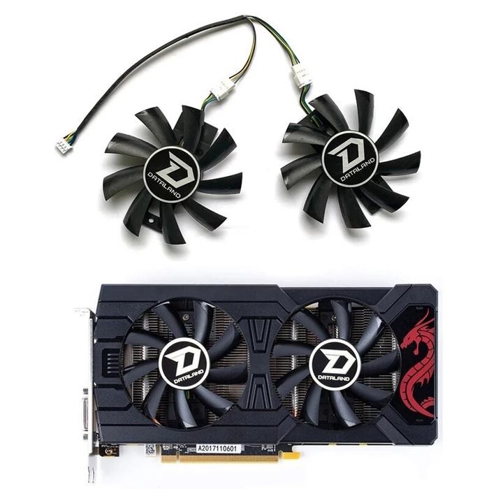 2 Pack GA92B2U 85mm 4PIN Rx 570 Gpu Fan for Dataland Rx 560