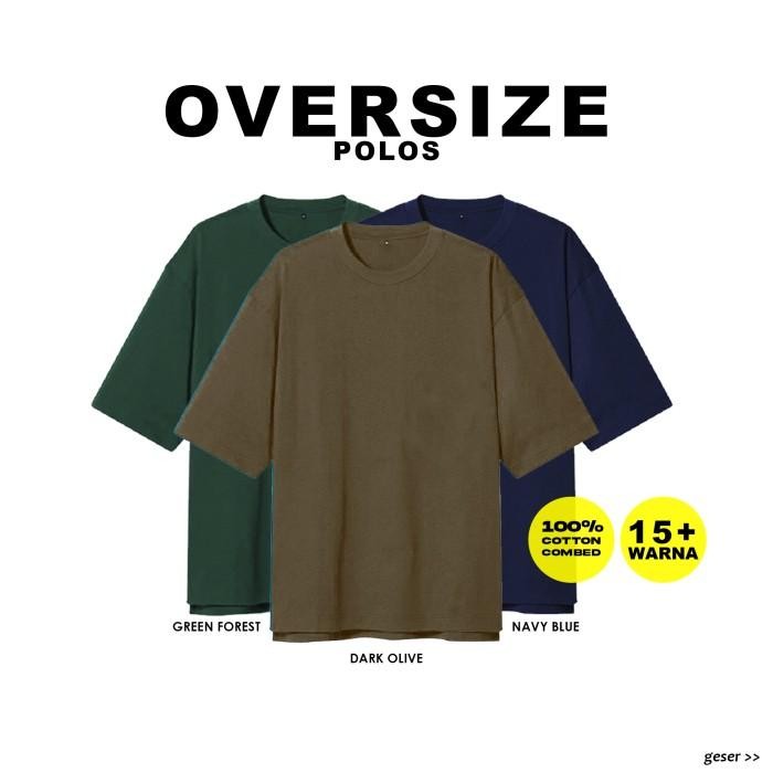 (Expert) Kaos Polos Oversize Pria Kaos Oversize Pria Polos Tanpa Saku