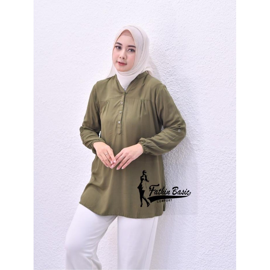 (Expert) blouse polos hitam Atasan wanita Rayon Busui Friendly Baju oversize