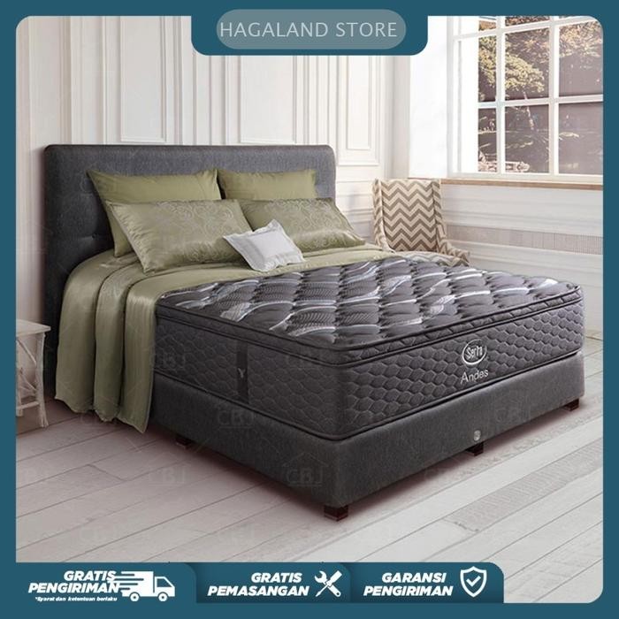 Serta Kasur Spring Bed Andes - Full Set