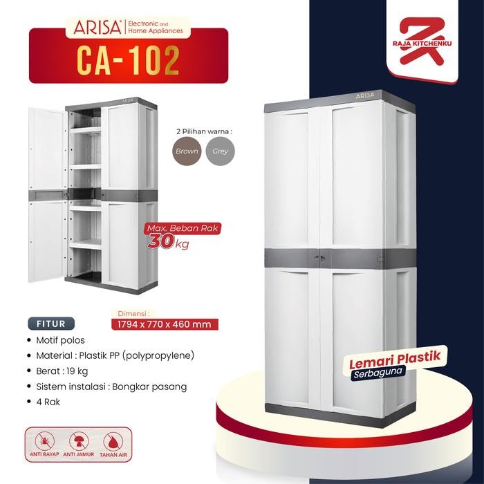 Lemari Serbaguna Plastik Nimalis Dua Pintu Arisa Ca102/Ca 102