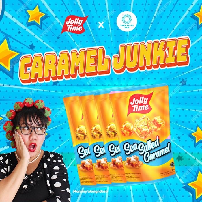 

Jolly Time Popcorn - Paket Caramel Junkie (4 pcs Sea Salted Caramel) X TWA