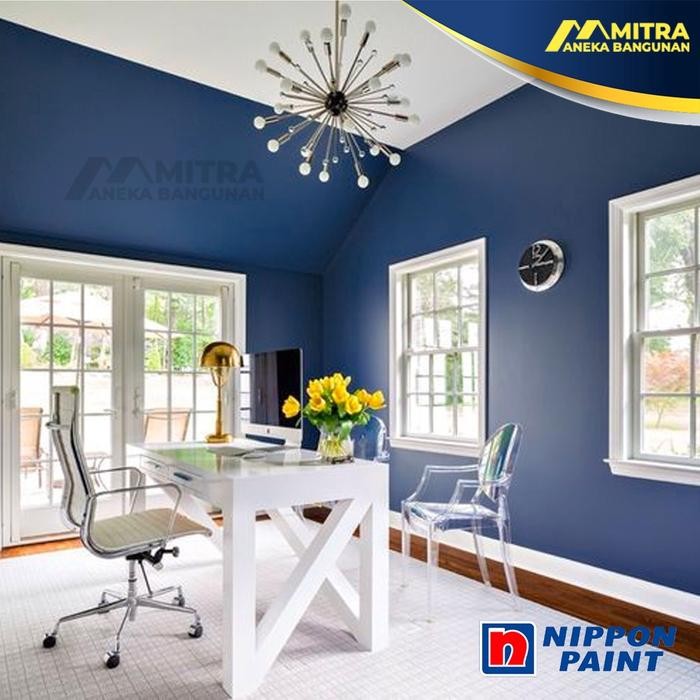 CAT TEMBOK EKSTERIOR INTERIOR NIPPON PAINT BENEDICT BLUE NP PB 1512A / VINILEX ELASTEX SPOTLESS /
