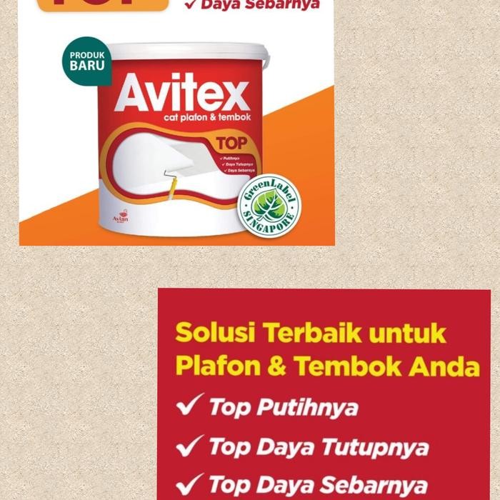 cat plafon dan tembok Avitex top 5kg,cat avitex tembok dan plafon 5kh warna putih Paint