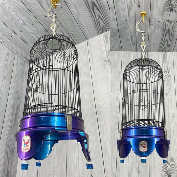 SANGKAR SAZIME WARNA LAVENDER UNTUK PLECI / KONIN / PRENJA / CIBLEK DAN BURCIL LAINNYA DIM 23 CM