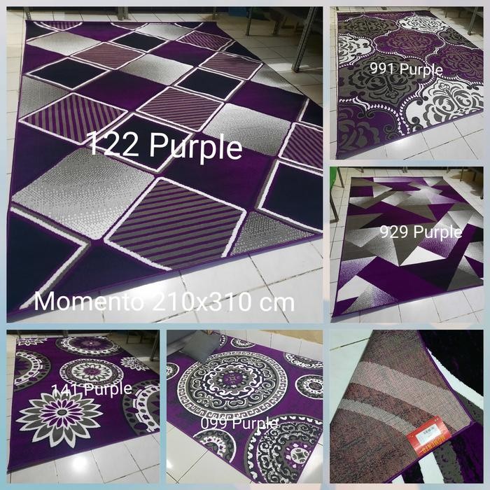 Karpet Permadani Besar Jumbo Momento 210X310 Cm Ungu Violet Purple