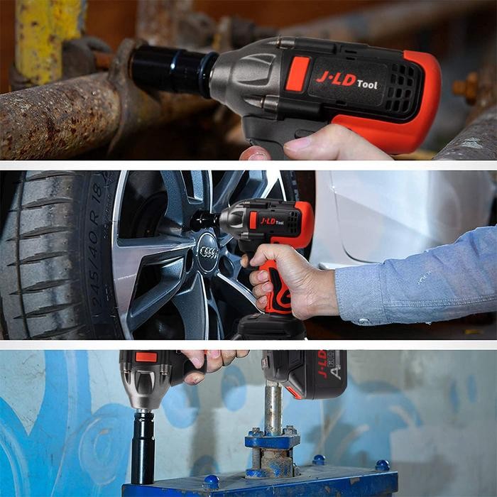 Jld Mesin Bor Impact Baterai Torsi Besar 88Vf Impact Wrench Brushless