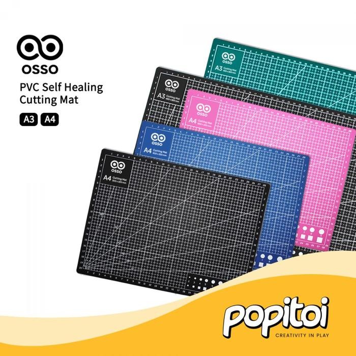 

AT OSSO PVC Self Healing Cutting Mat A4 Pad Board Alas Potong Craft