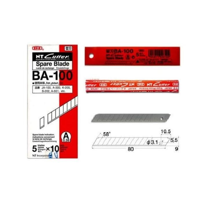 

AT Isi Refill Cutter Cuter Spare Blade NT Kecil BA-100 BA100 Murah