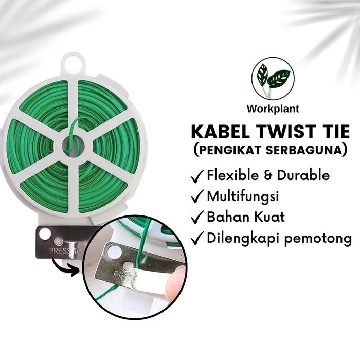 

AT Kabel Twist Tie Pengikat Serbaguna - kabel Kawat Pengikat Tanaman dll