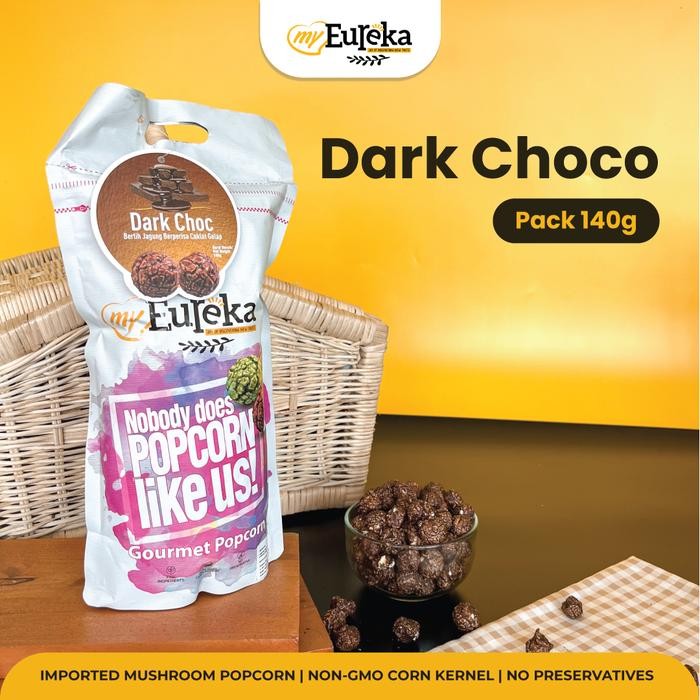 

Eureka Snack Popcorn Dark Choco Pack 140G Cemilan Jag Manis