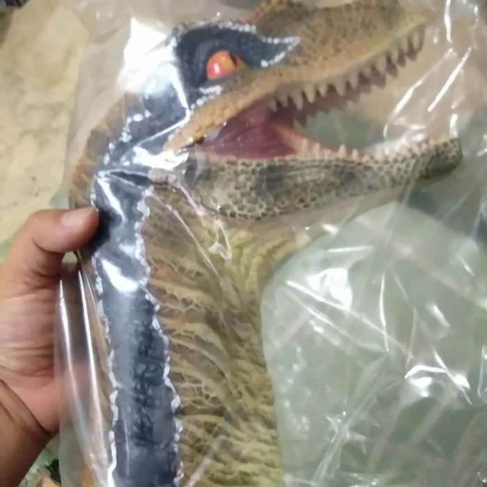 Dinosaurus Raptor Head Kepala Dino Velociraptor Delta Hand Puppet
