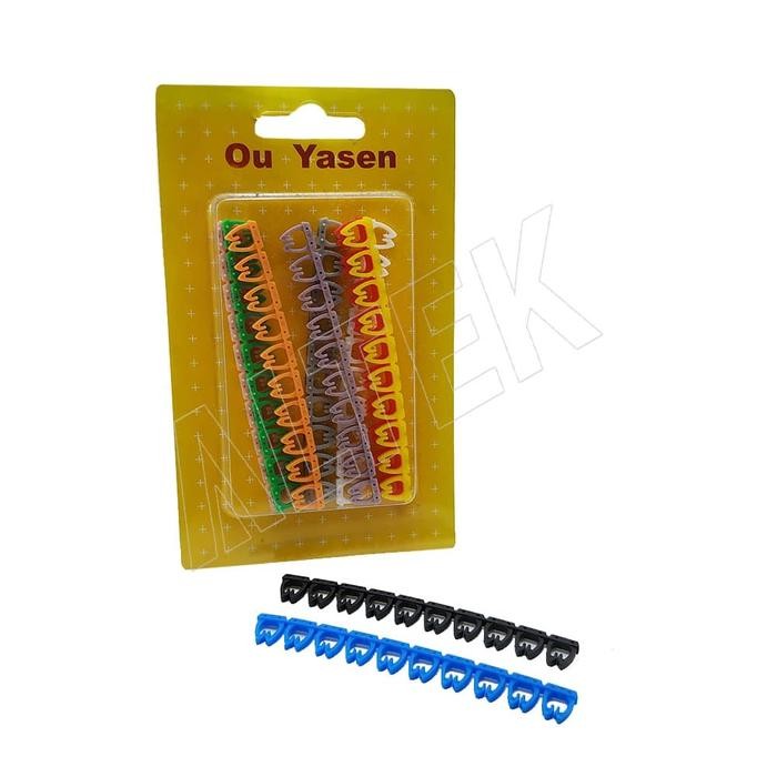 

AT CAT5 Kabel Jaringan Klip Marker 0-9 Angka Warna Color Coded Clip isi 8