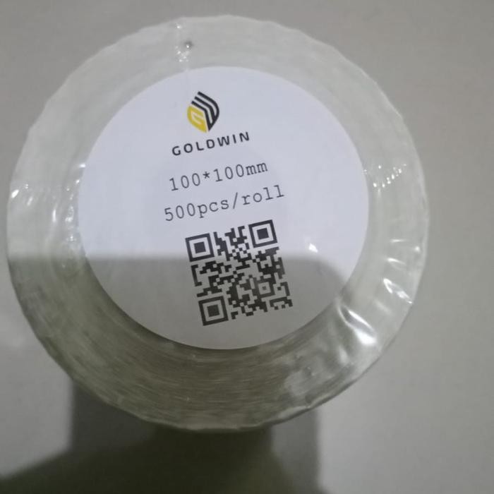 

AT resi thermal / Kertas Sticker Thermal Label Barcode 500 pcs 100x100 / resi thermal 100x100 cm isi